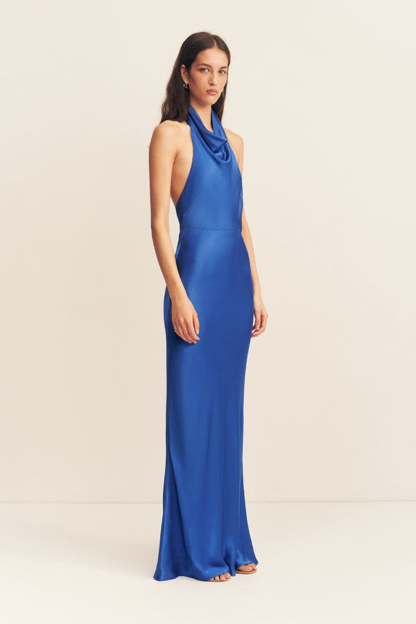 TATUM HIGH COWL OPEN BACK MAXI DRESS - ULTRAMARINE_A