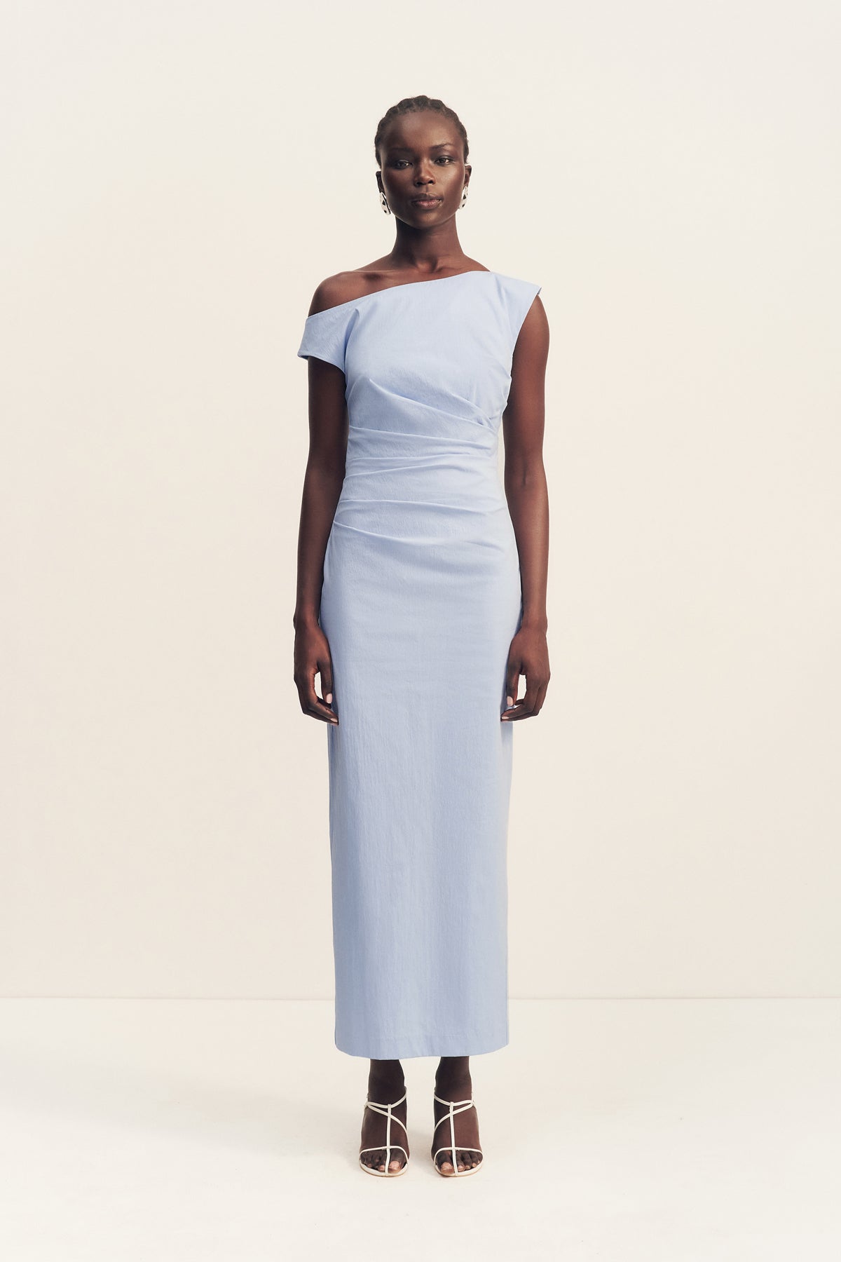 Campbell Off Shoulder Maxi Dress | Cornflower Blue | Dresses