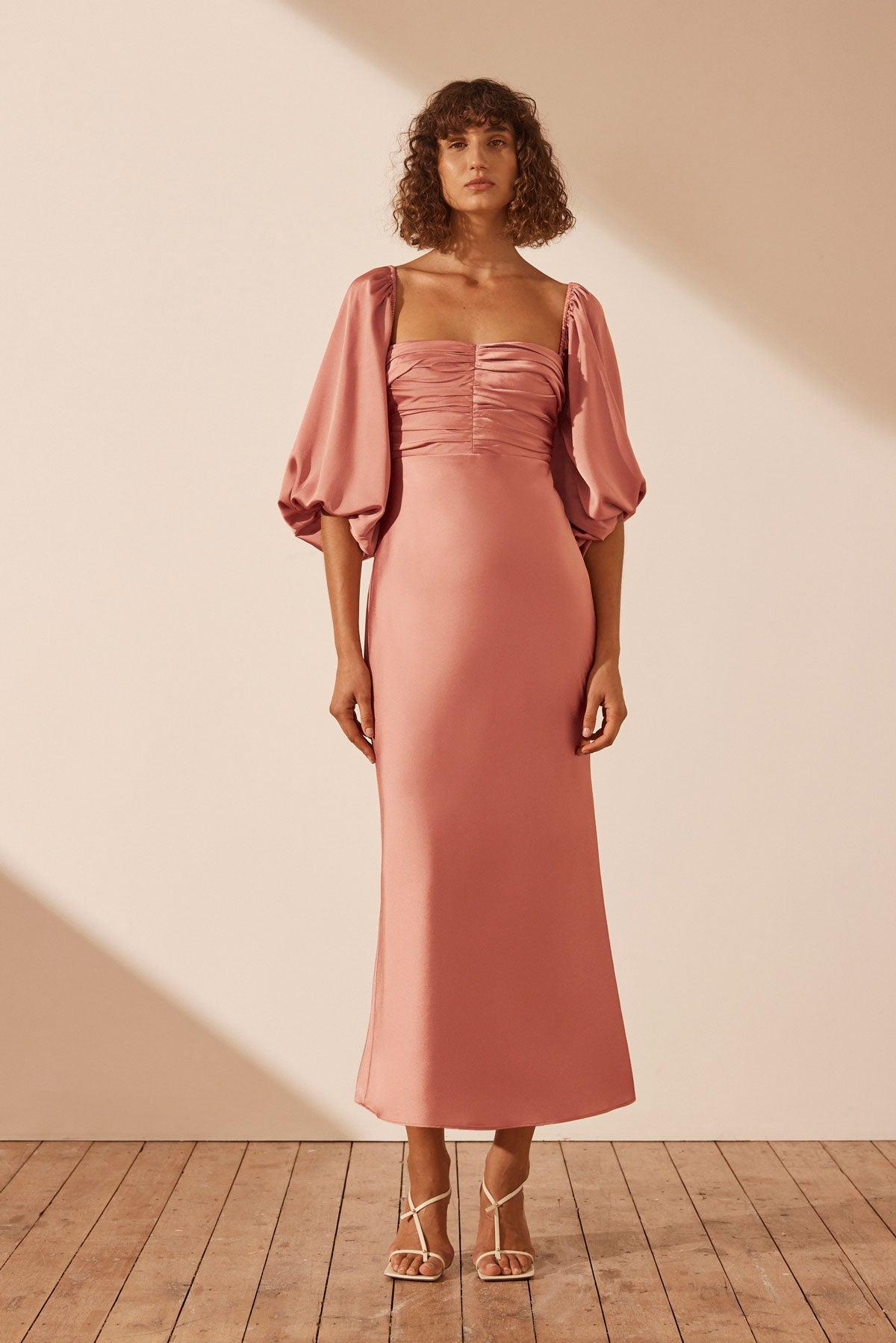 Polyester dresses discount with sleeves