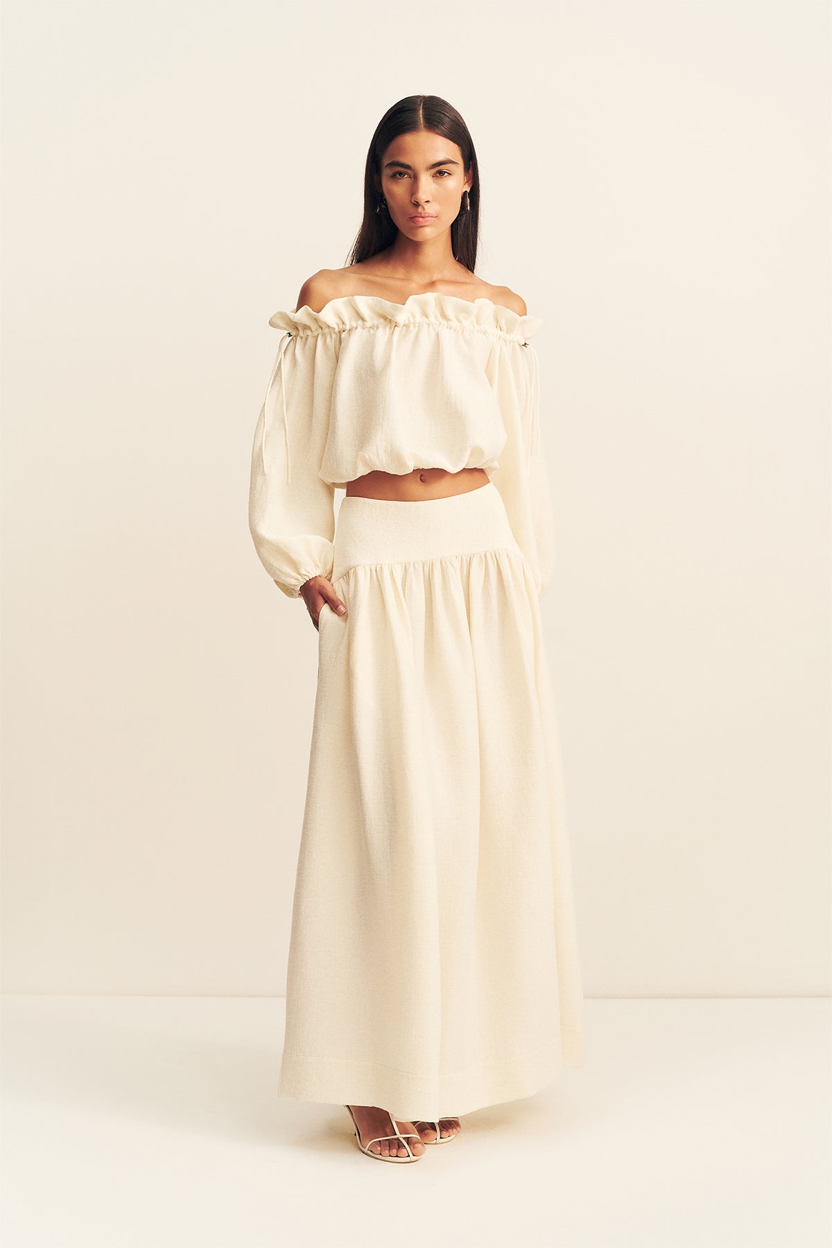 Jasper Linen Blend Maxi Skirt | Resin | Skirts | Shona Joy