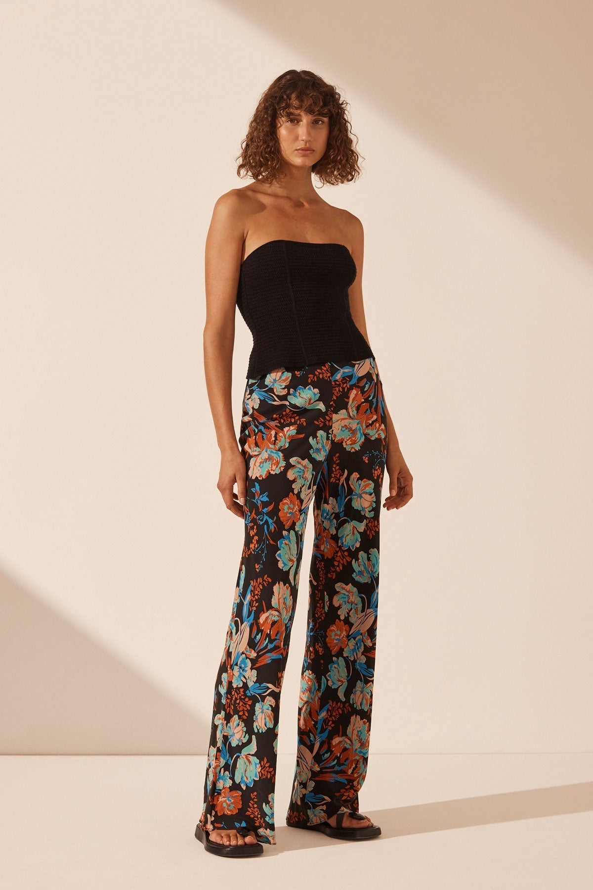 Black Silk Pants High-waisted Silk Pants 100% Silk Pant Long Palazzo Pants  Wide-leg Pants Silk Straight-leg Pants Silk Trousers 