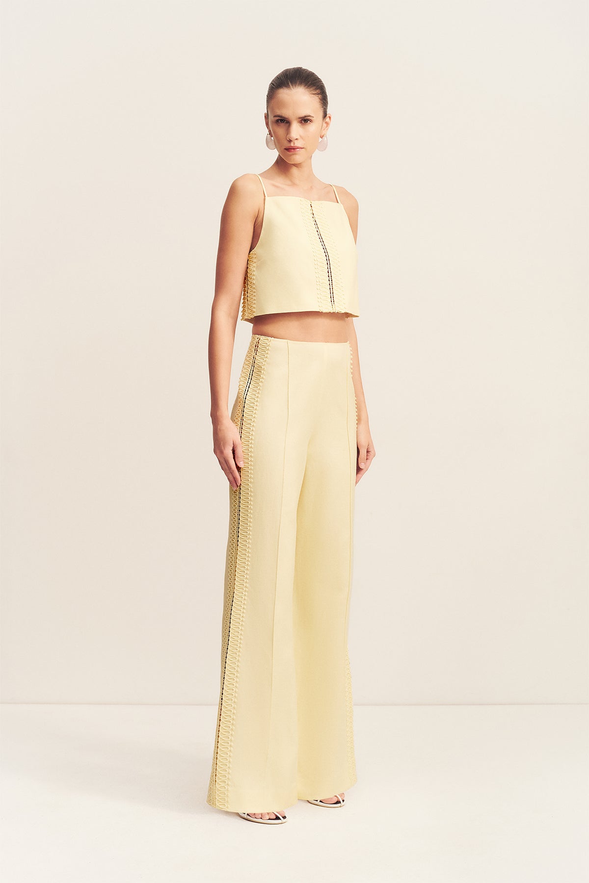Wright Lace Pintuck Pant | Zest | Pants | Shona Joy