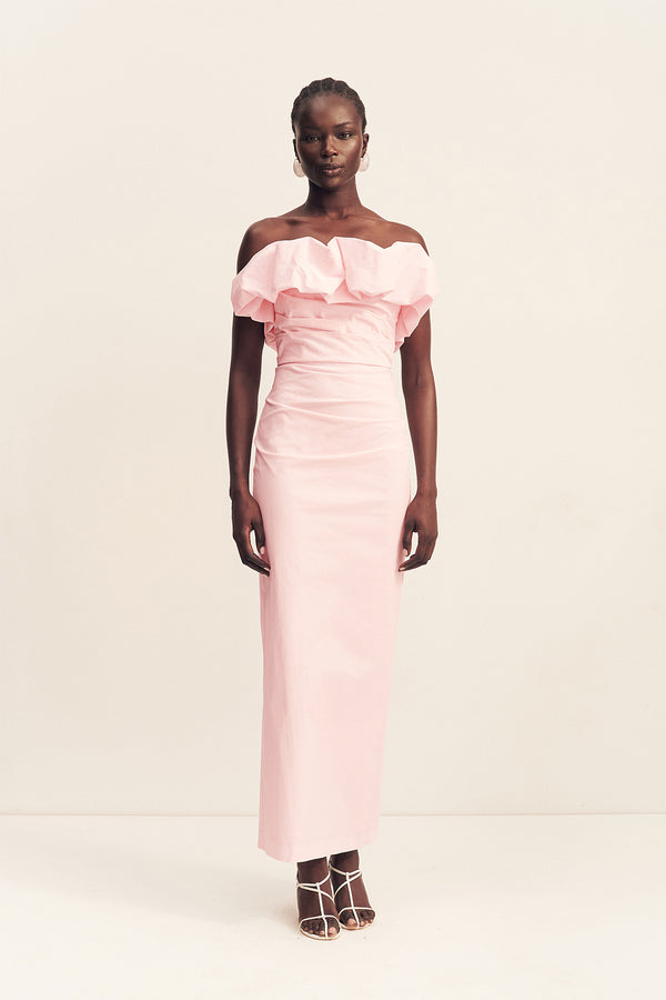 CAMPBELL STRAPLESS BUBBLE MAXI DRESS - BALLERINA_F