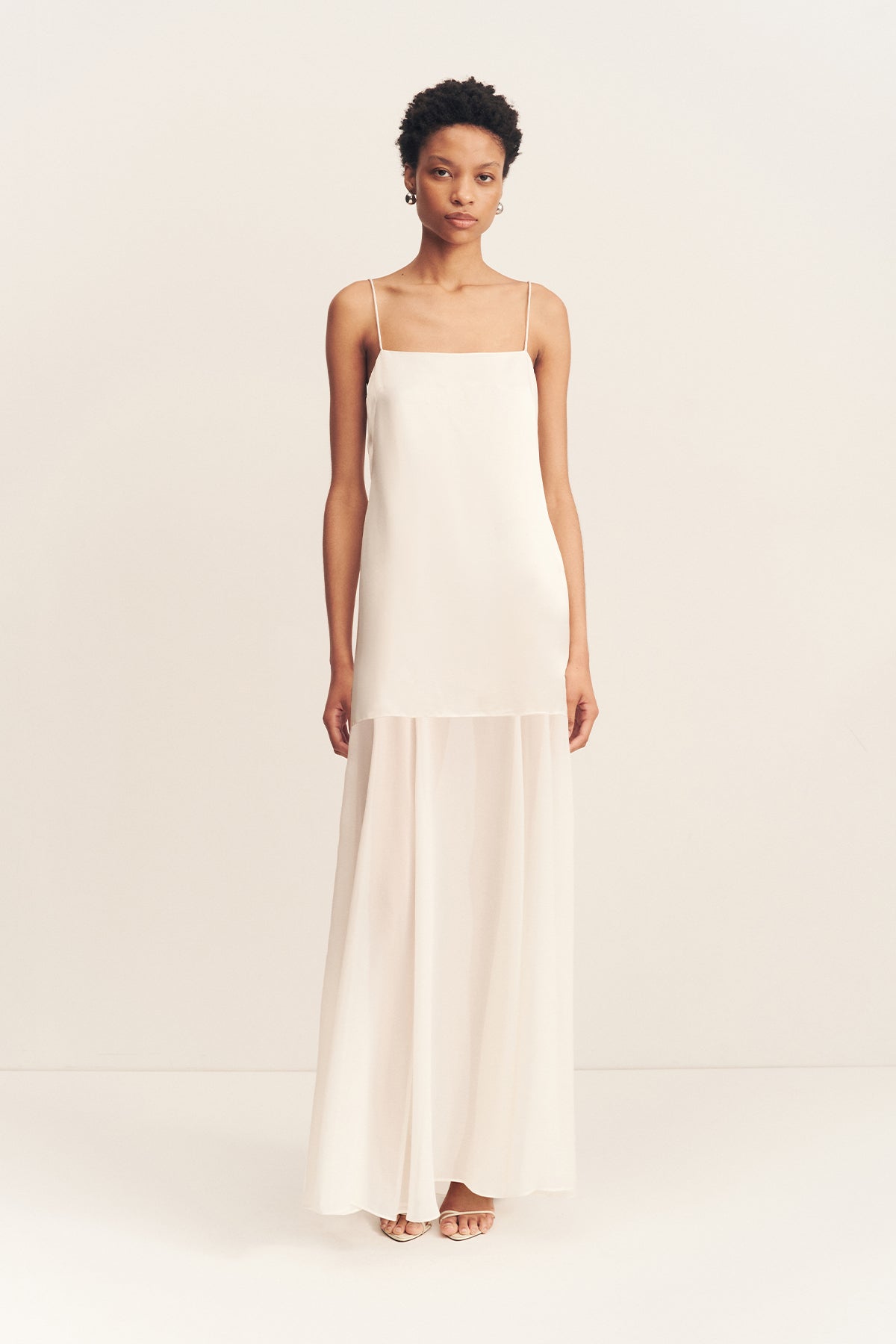 Moraya Dropped Waist Maxi Dress | Ivory | Dresses | Shona Joy