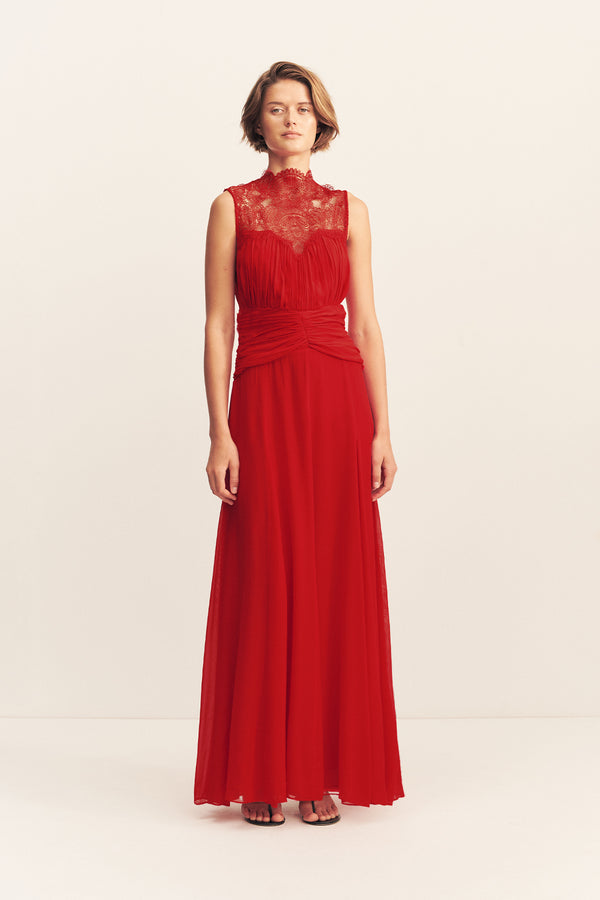 EMORY LACE SLEEVELESS MAXI DRESS - CHILLI_F