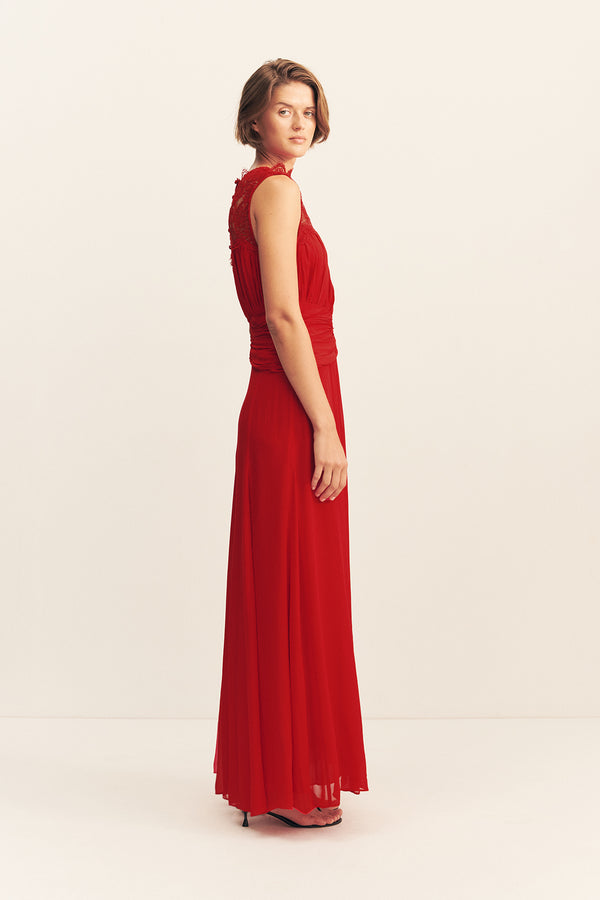 EMORY LACE SLEEVELESS MAXI DRESS - CHILLI_S