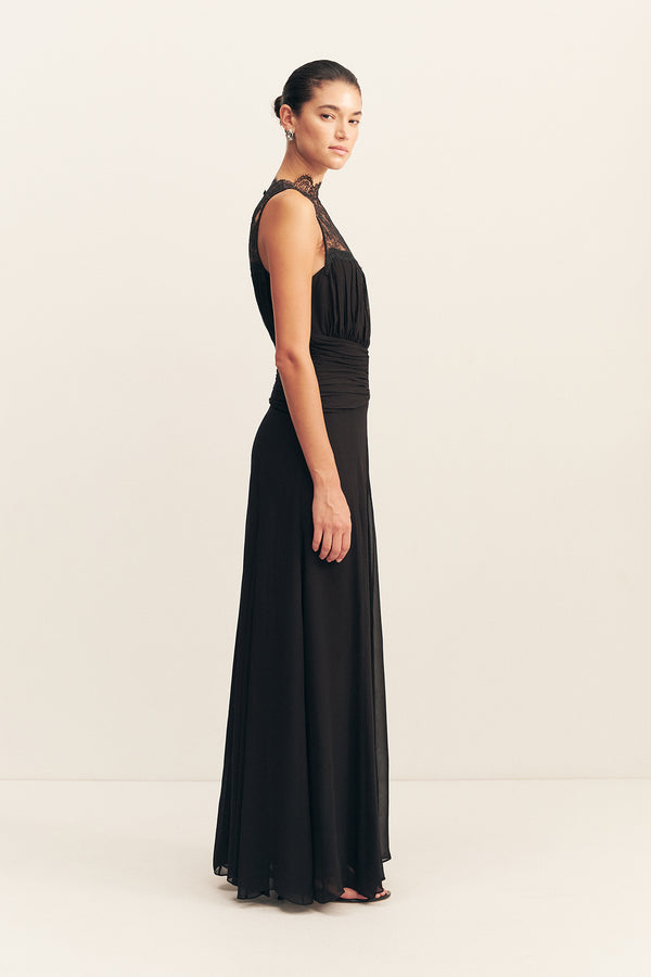 EMORY LACE SLEEVELESS MAXI DRESS - BLACK_S