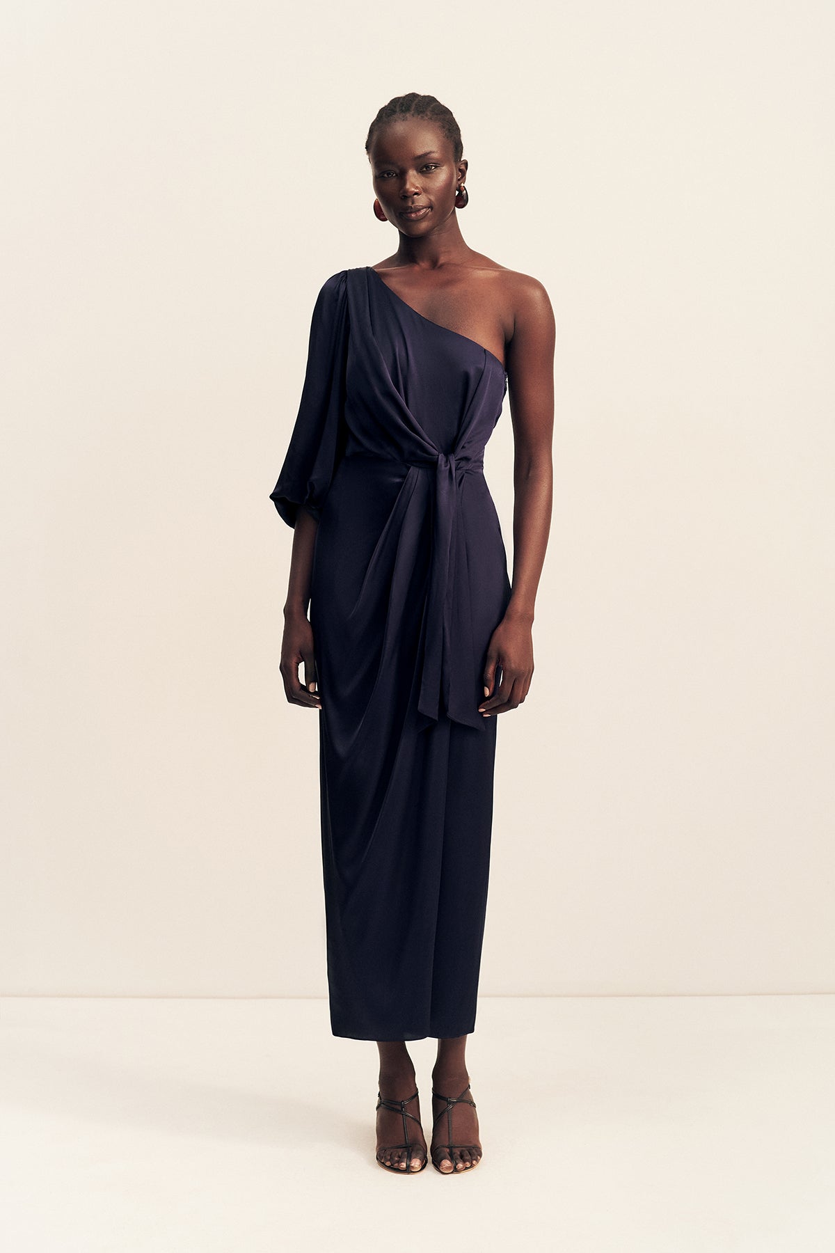Lumiere Tie Front One Shoulder Dress Night Sky Dresses Shona Joy