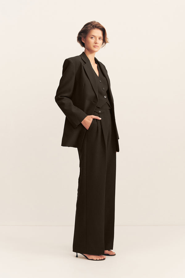 IRENA OVERSIZED TAILORED BLAZER - BLACK