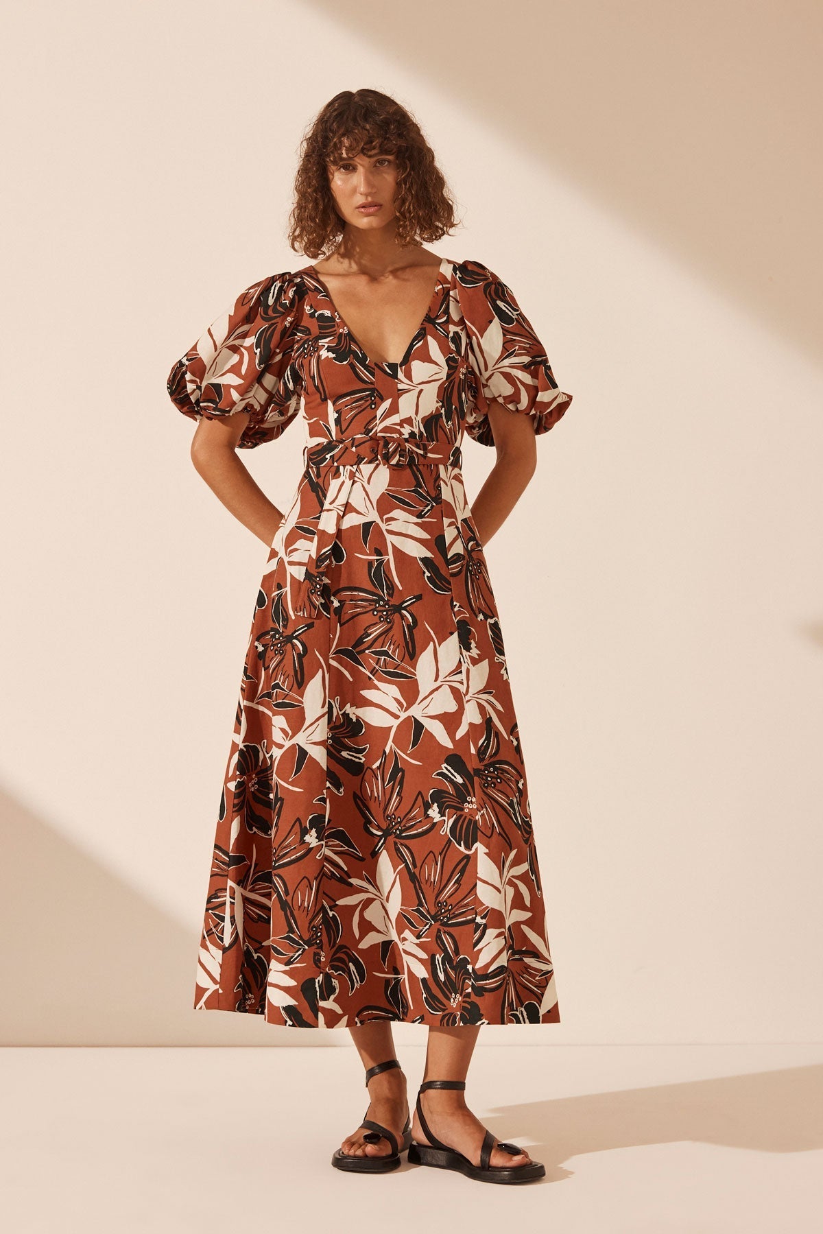 Midi summer dresses sales with short sleeves
