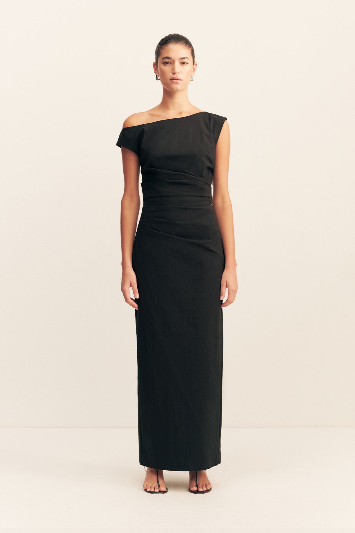 Campbell Off Shoulder Maxi Dress | Black | Dresses | Shona Joy
