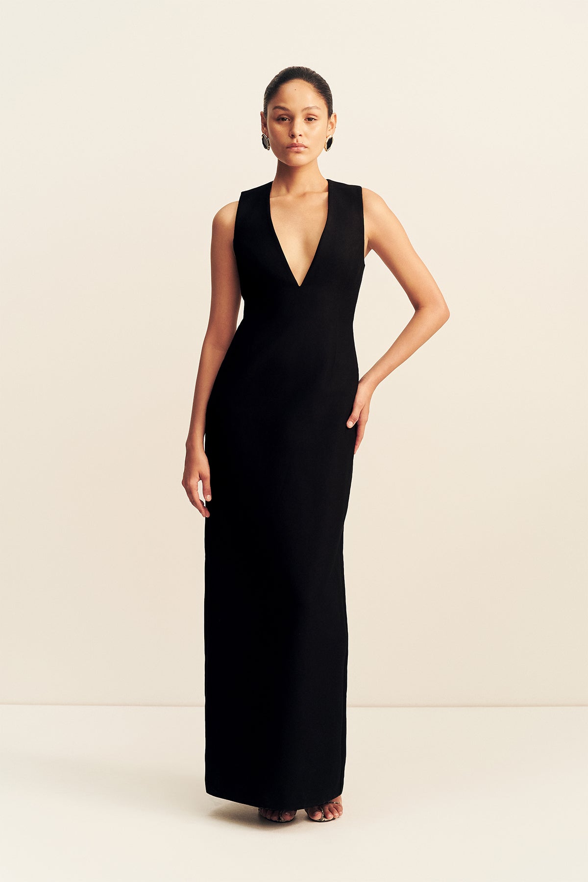 Otis Plunged Fitted Maxi Dress