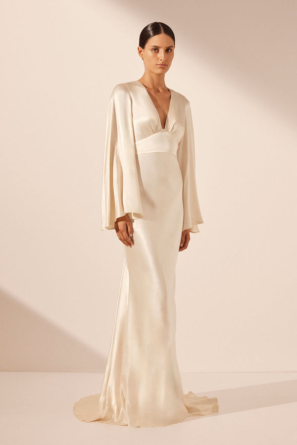 LA LUNE BACKLESS MAXI DRESS - CREAM_A