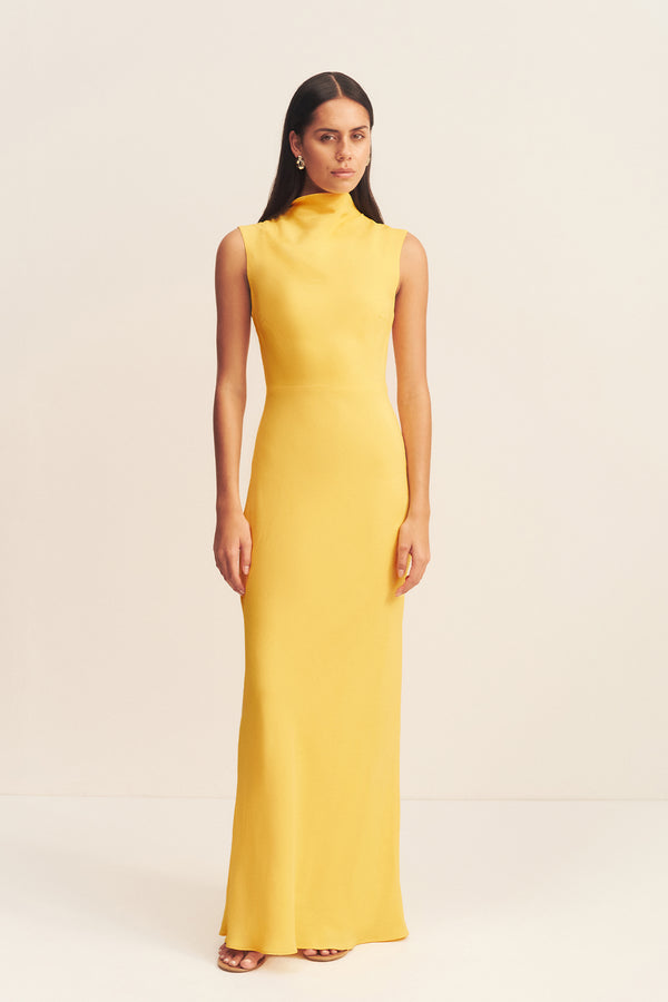 PIERCE SLEEVELESS MAXI DRESS - SUNFLOWER_F