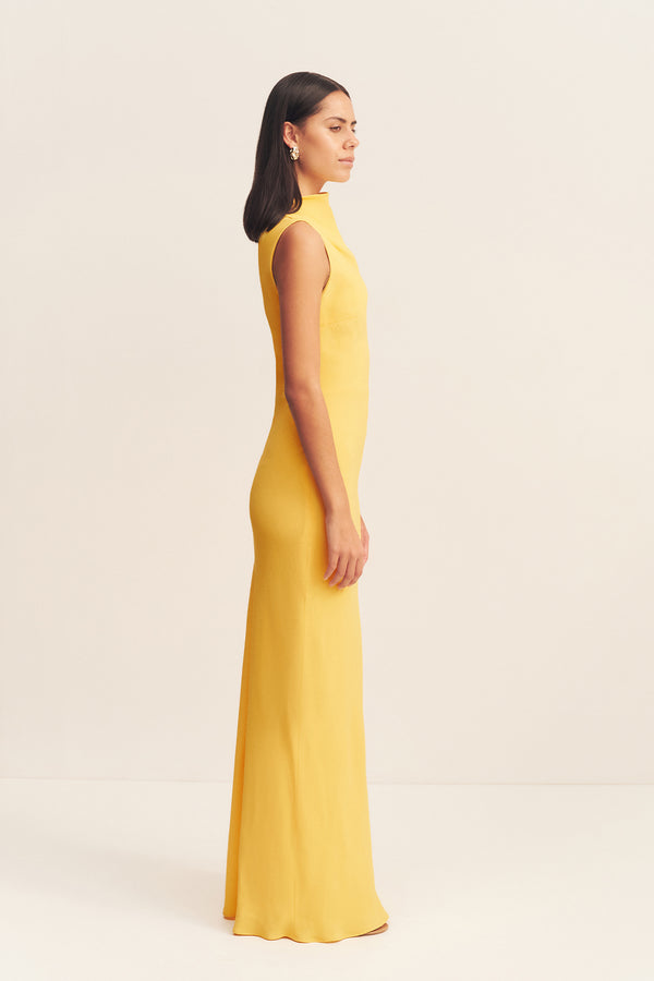 PIERCE SLEEVELESS MAXI DRESS - SUNFLOWER_S