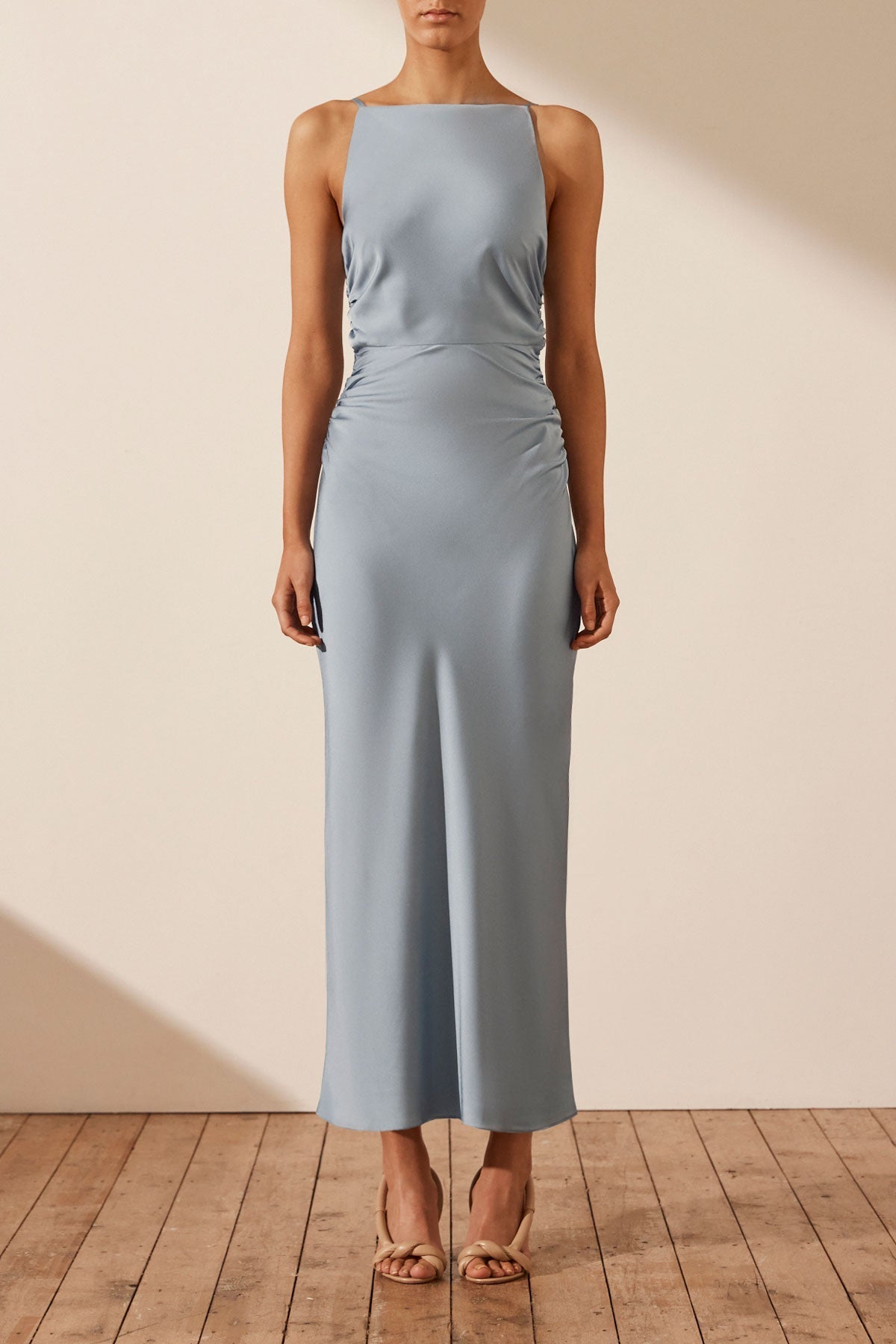 La Lune High Neck Midi Dress