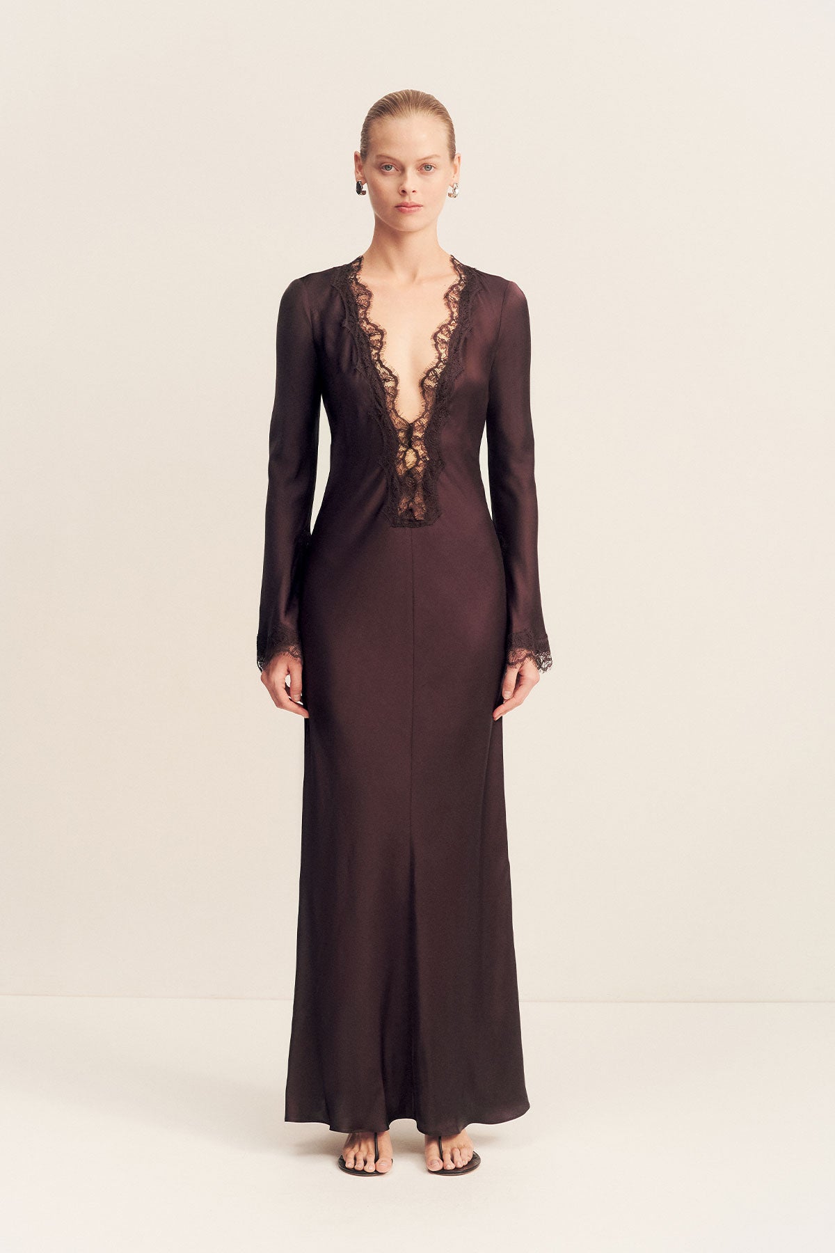 shona joy allegra lace panelled maxi dress Allegra Lace Panelled Maxi Dress | Espresso | Dresses