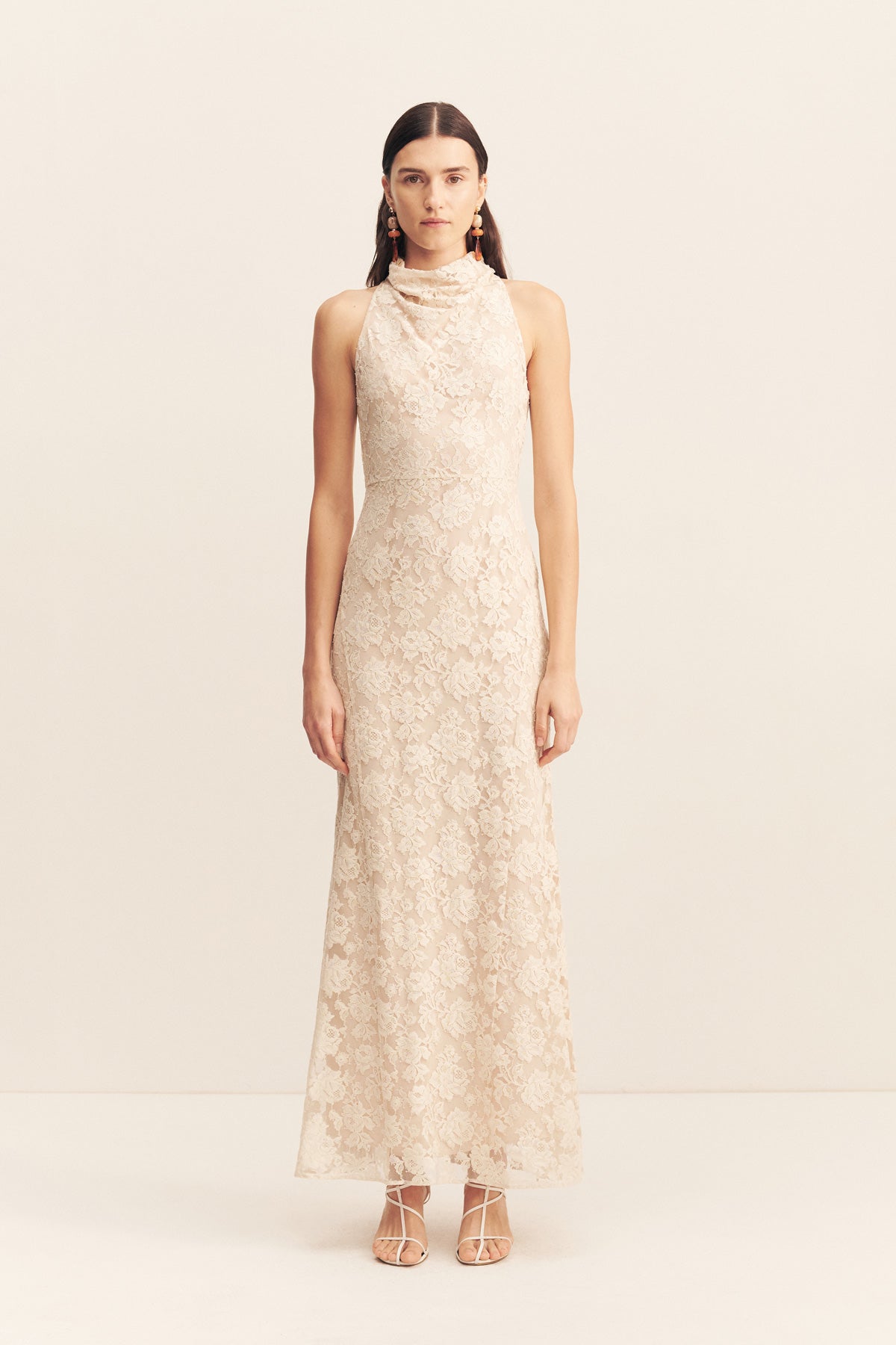 Presley High Cowl Maxi Dress | Tapioca | Dresses