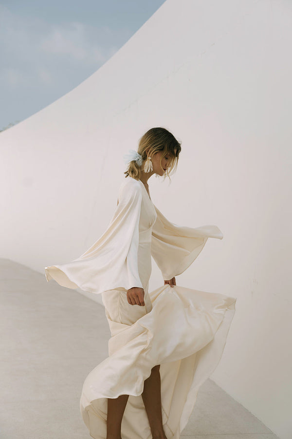 LA LUNE BACKLESS MAXI DRESS - CREAM_C