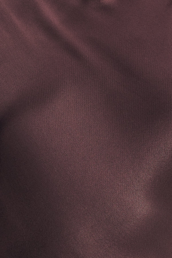 LA LUNE SCARF PANELLED MAXI DRESS - ESPRESSO