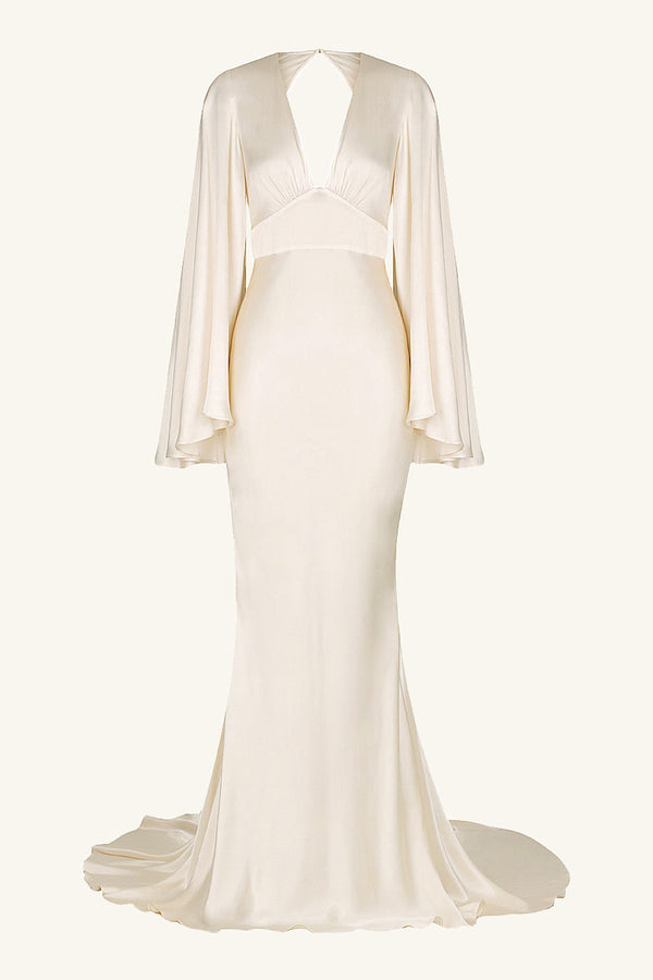 LA LUNE BACKLESS MAXI DRESS - CREAM_G