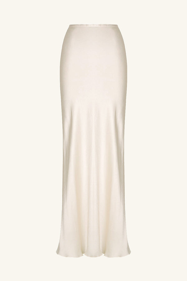 LA LUNE BIAS MAXI SKIRT - CREAM_G