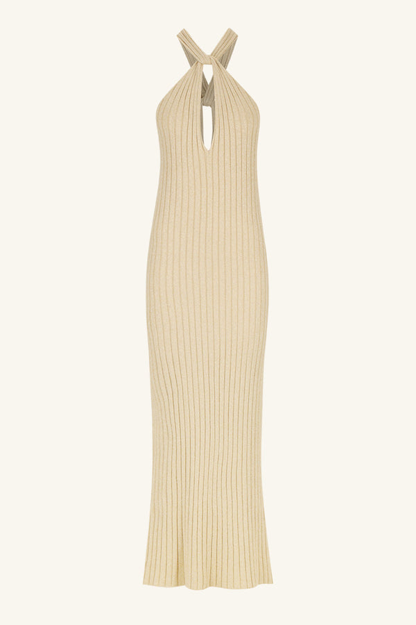 LIVIA HALTER MAXI DRESS - CHAMPAGNE_G