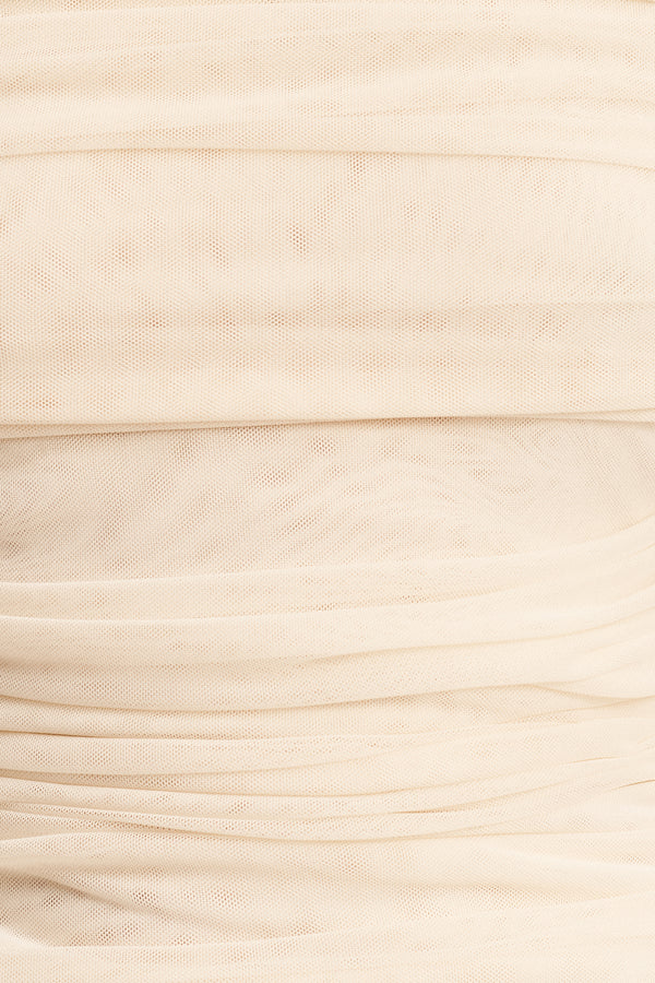 MIRA LONG SLEEVE OFF SHOULDER TOP - IVORY