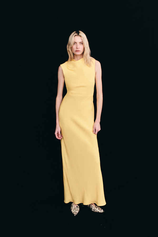 PIERCE SLEEVELESS MAXI DRESS - SUNFLOWER