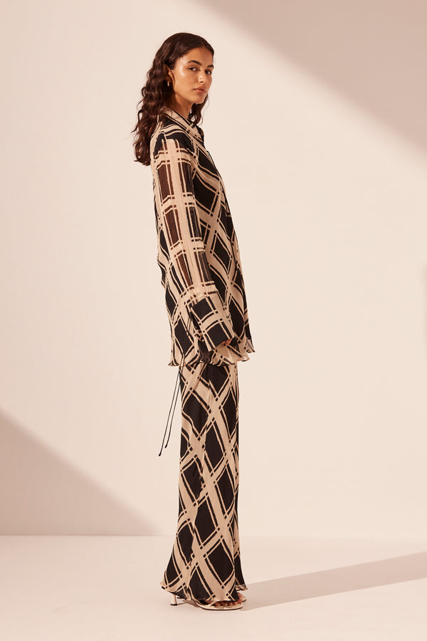 RICO BIAS CUT FLARED PANT_S