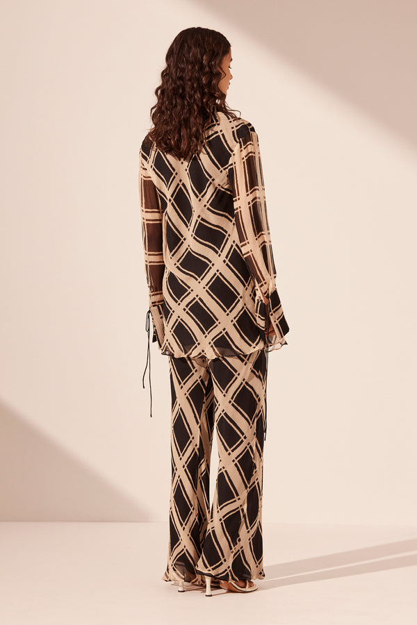 RICO BIAS CUT FLARED PANT_B