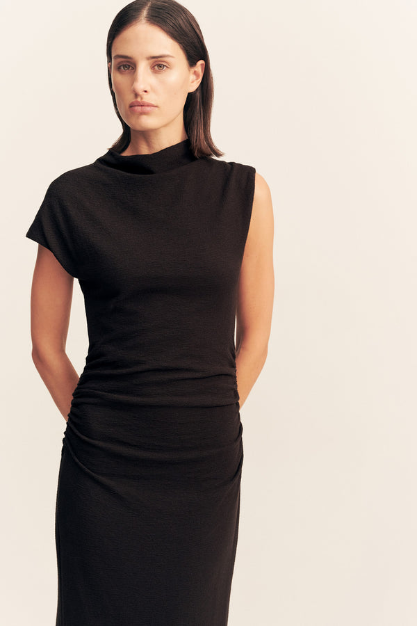 BEAU SLEEVELESS MAXI DRESS - BLACK