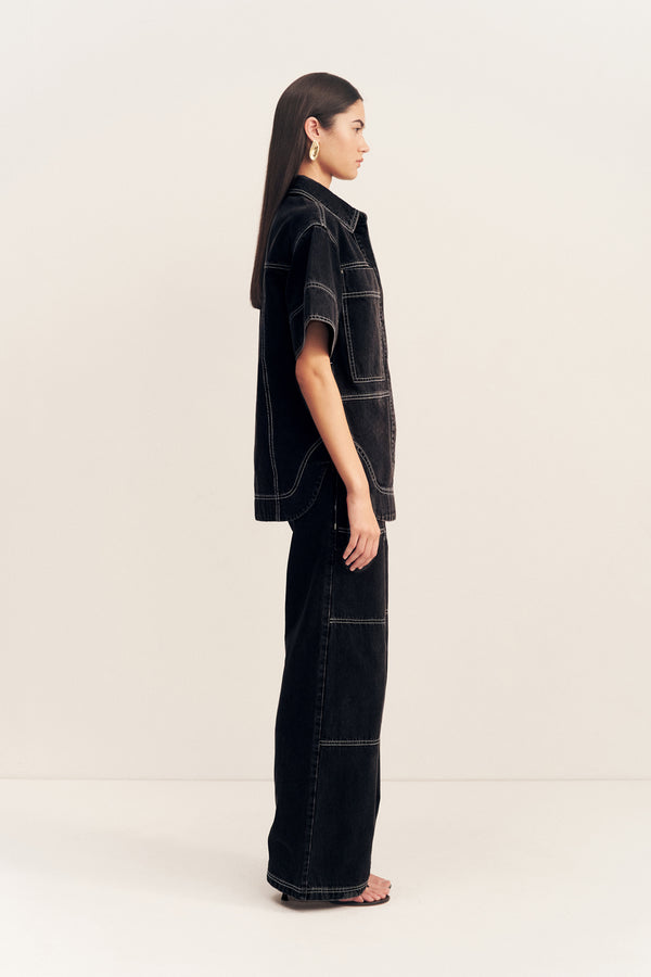 MERCER SHORT SLEEVE SHIRT - BLACK_S