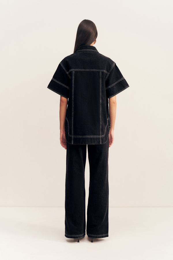MERCER SHORT SLEEVE SHIRT - BLACK_B