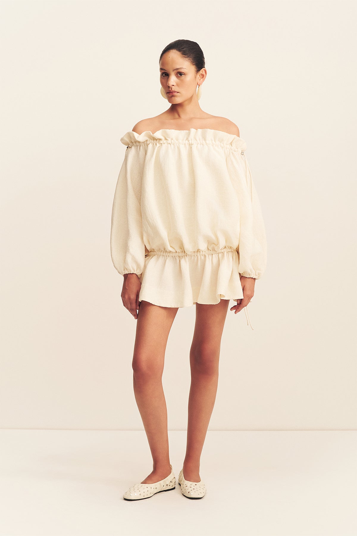 Jasper Linen Blend Mini Dress | Resin | Dresses | Shona Joy Jasper Linen Blend Mini Dress | Resin | Dresses | Shona Joy