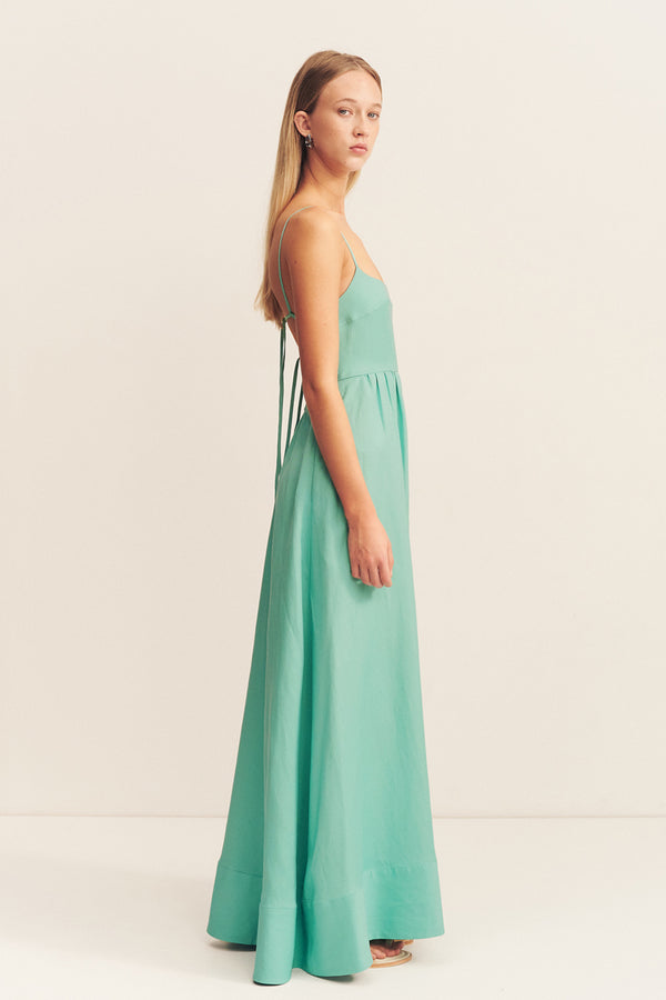 ALEC LOW OPEN BACK MAXI DRESS - POOL BLUE_S