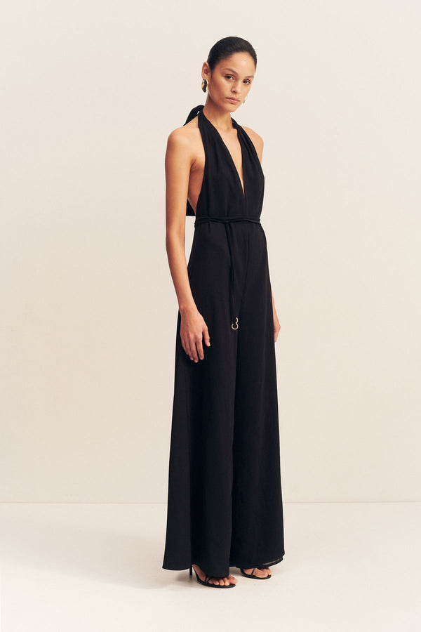 ILIAD HALTER NECK OPEN BACK JUMPSUIT - BLACK_A