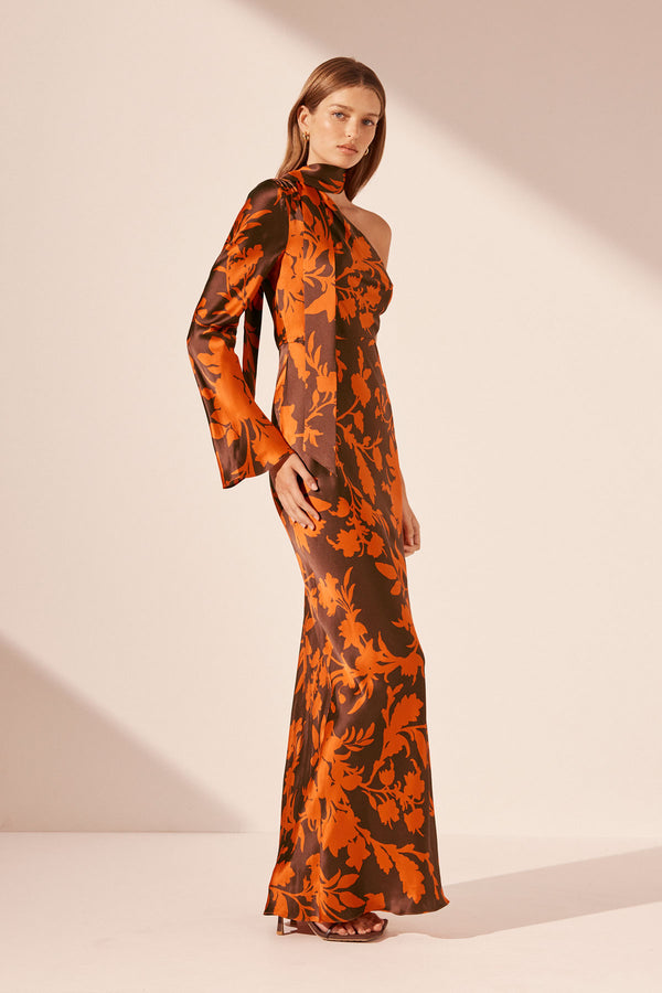 FLORA SILK ONE SHOULDER MAXI DRESS_A