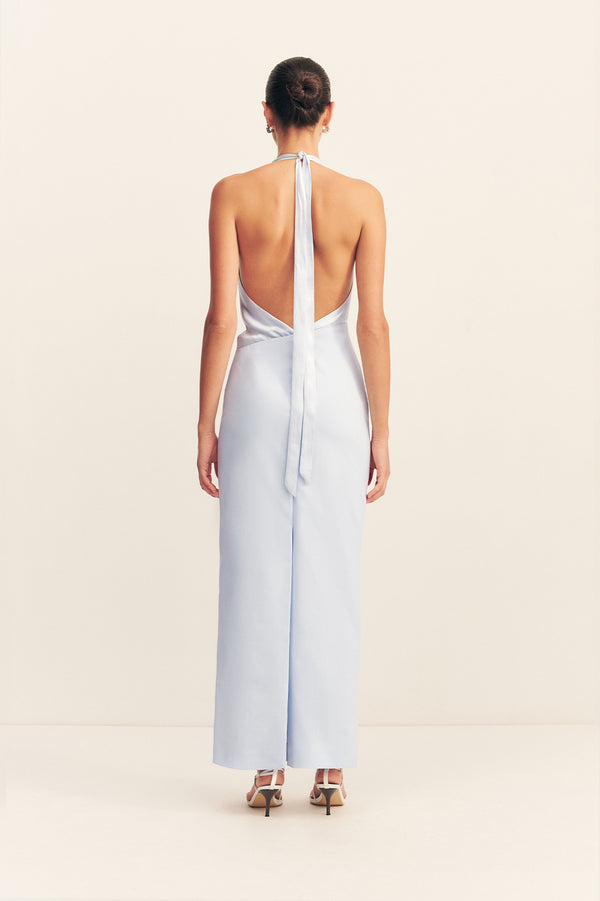 DILLON COWL NECK MAXI DRESS - SEABREEZE