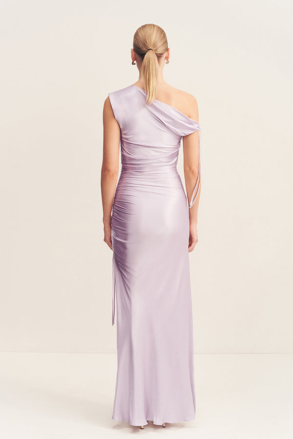 LA LUNE GATHERED MAXI DRESS - LILAC