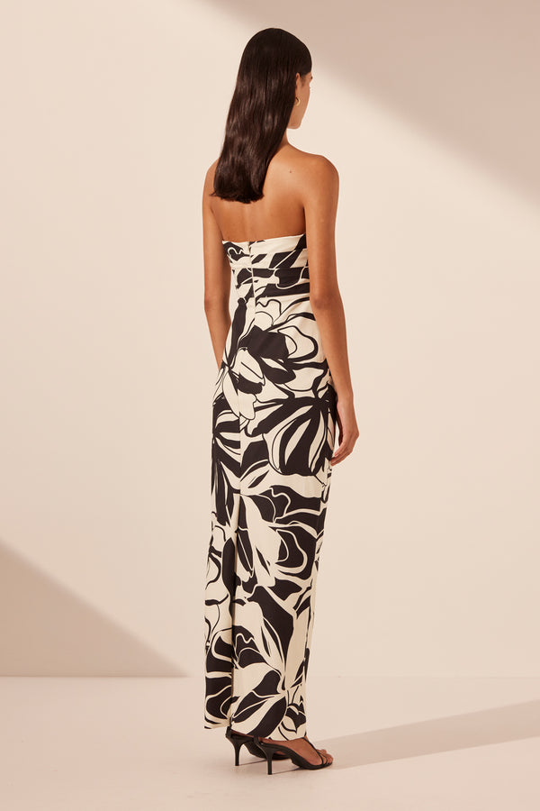 AZIZE STRAPLESS DRAPED MAXI DRESS_B