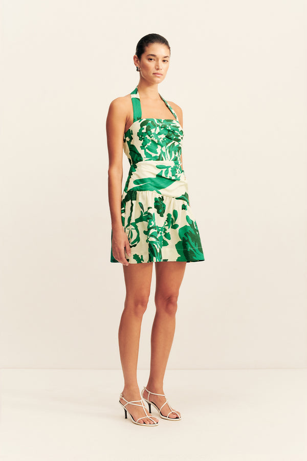 JONI HALTER DRAPED MINI DRESS