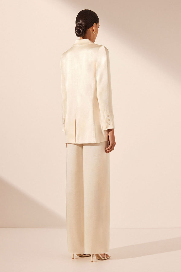 LA LUNE DOUBLE BREASTED BLAZER - CREAM_B