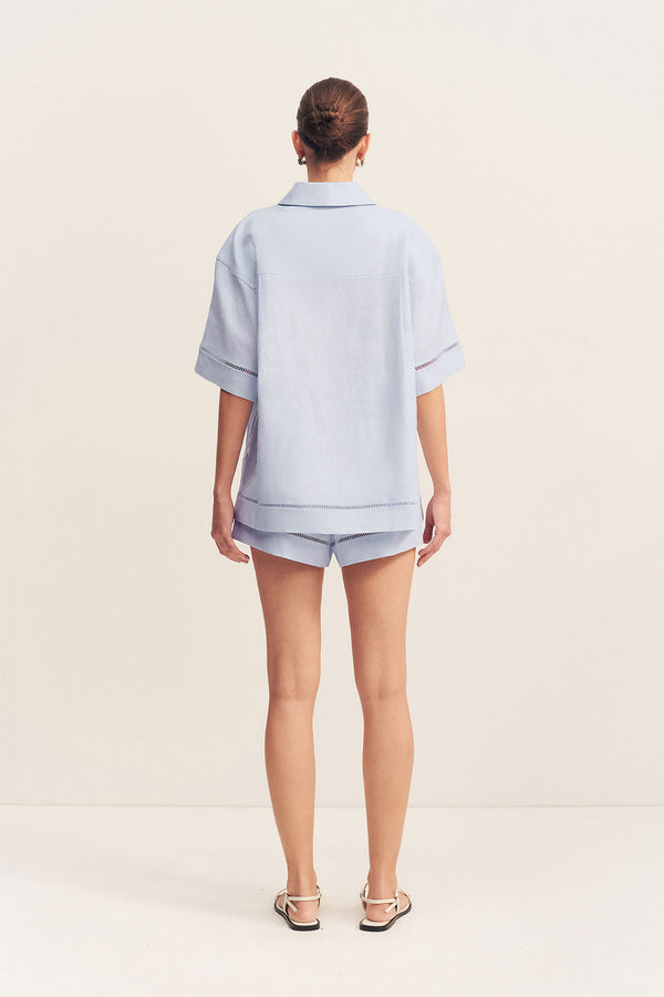 TOMMY LINEN SHORT - SKY