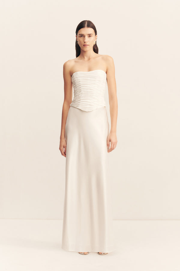 SAVANNA MAXI SKIRT - IVORY_F