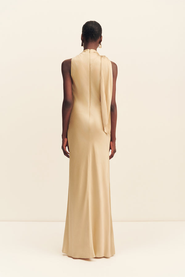 AGNES TIE CUT OUT MAXI DRESS - OAT
