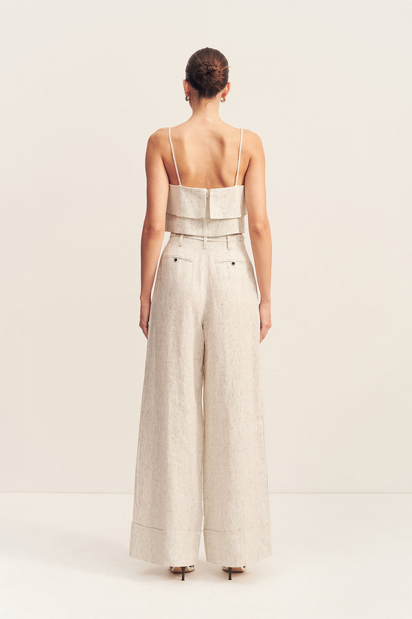 ALTO TEXTURED LINEN HIGH WAISTED PANT