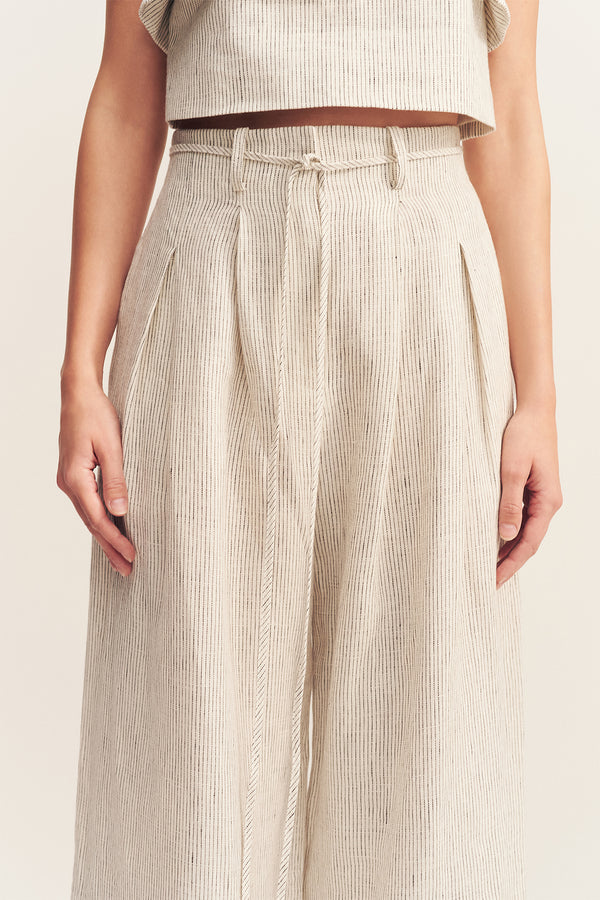 ALTO TEXTURED LINEN HIGH WAISTED PANT