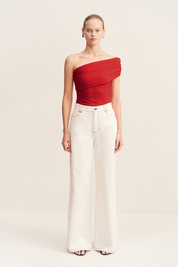 BEAU ONE SHOULDER TOP - CHILLI_F