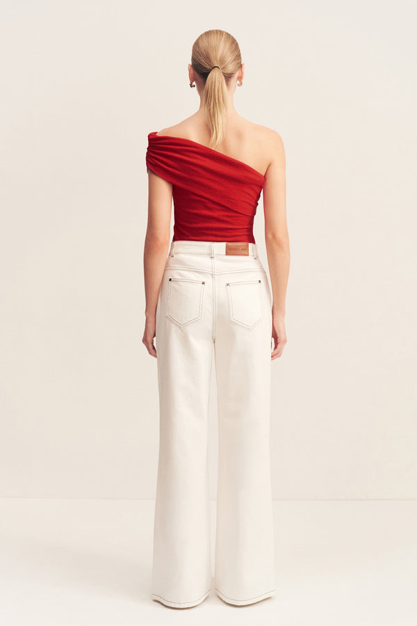 BEAU ONE SHOULDER TOP - CHILLI_B